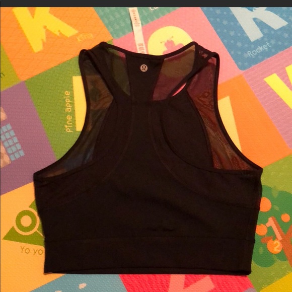 Lululemon Black Crop Tank Top - Picture 2 of 2